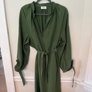 Cotton Olive Green Ottodame Dress
